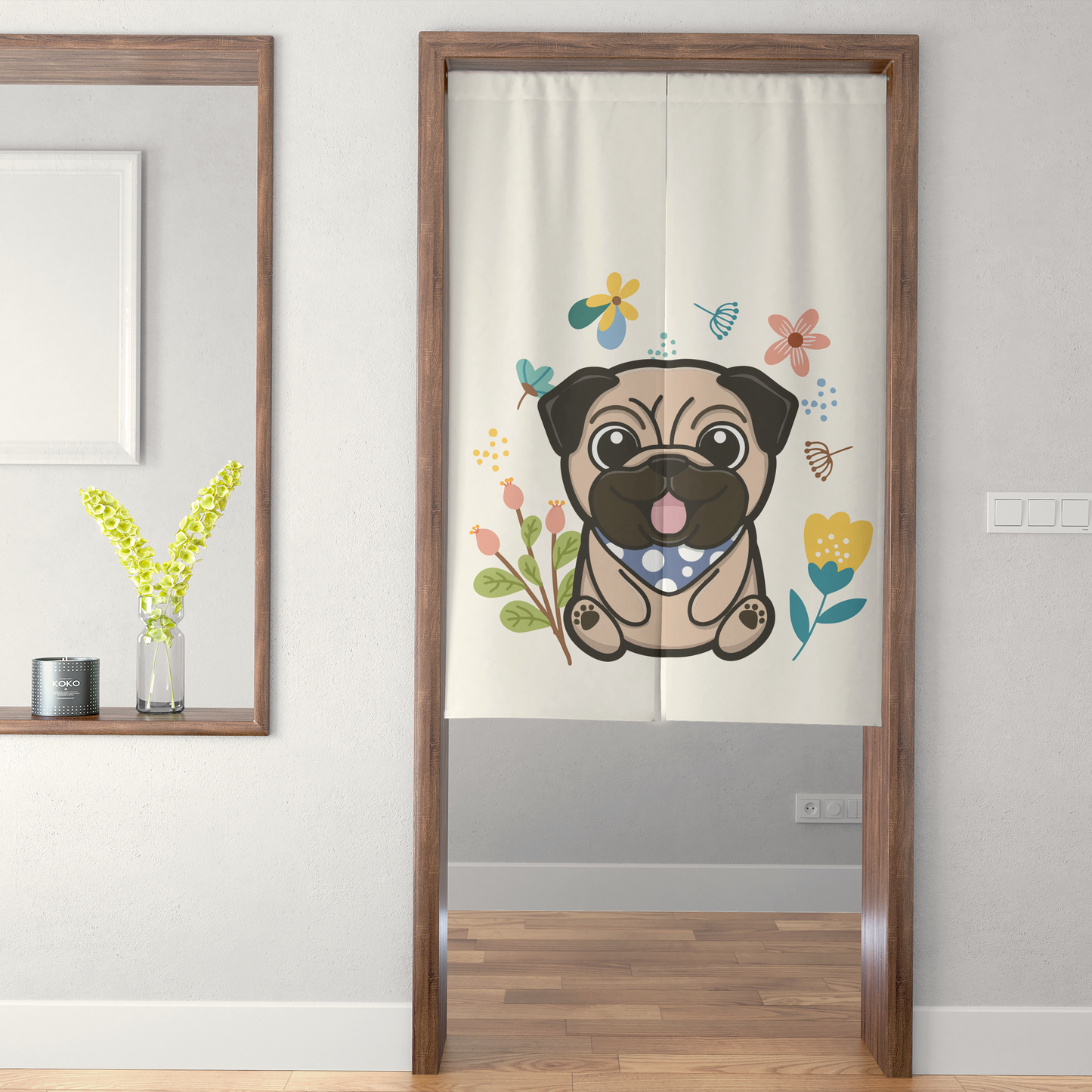 Spring day eights and eights pug door curtain / cheap cloth / shade curtain / cubicle supplies