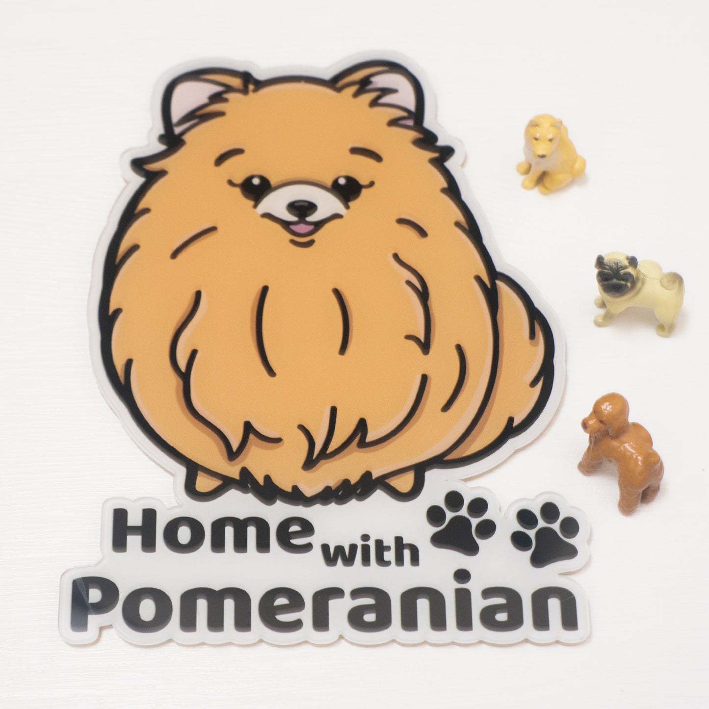Home with Pomeranian 松鼠狗 博美犬門牌