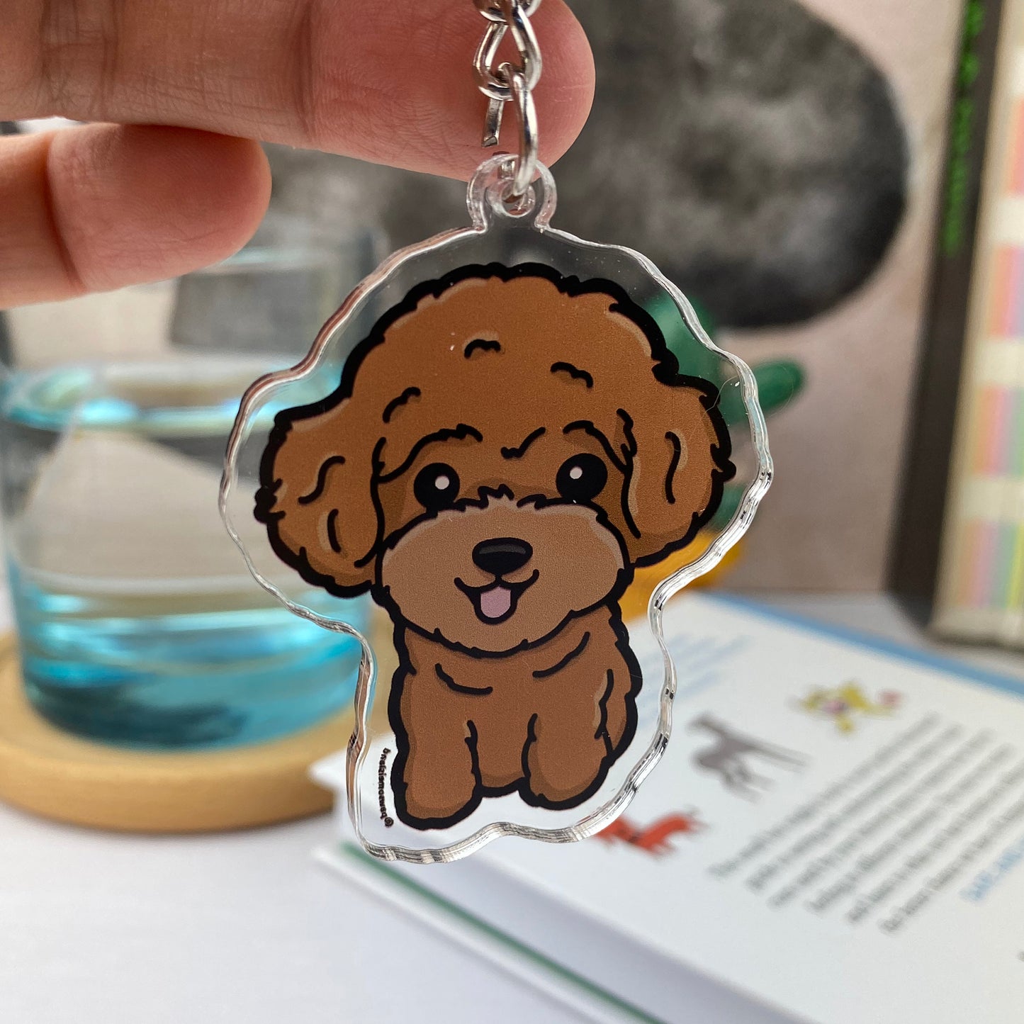 Poodle Poodle Double Sided Keychain Charm