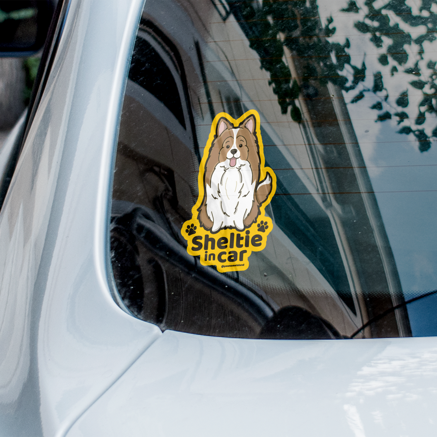 Cavalier King Charles Spaniel Car Sticker, Cavalier Cute Dog Vinyl Sticker, Sticks On The Inside Facing Out